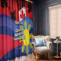 Personalized Canadian Grown With Filipino Roots Window Curtain