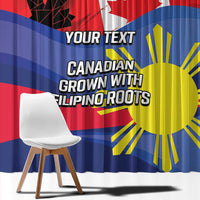 Personalized Canadian Grown With Filipino Roots Window Curtain