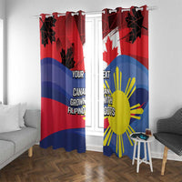 Personalized Canadian Grown With Filipino Roots Window Curtain