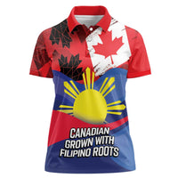 Personalized Canadian Grown With Filipino Roots Women Polo Shirt