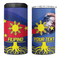 Personalized Filipino Roots Philippines Heritage 4 in 1 Can Cooler Tumbler