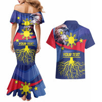 Personalized Filipino Roots Philippines Heritage Couples Matching Mermaid Dress and Hawaiian Shirt