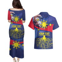 Personalized Filipino Roots Philippines Heritage Couples Matching Puletasi and Hawaiian Shirt