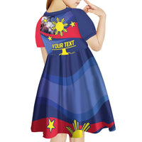 Personalized Filipino Roots Philippines Heritage Kid Short Sleeve Dress
