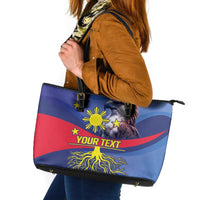 Personalized Filipino Roots Philippines Heritage Leather Tote Bag