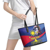 Personalized Filipino Roots Philippines Heritage Leather Tote Bag
