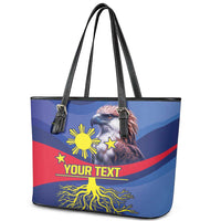 Personalized Filipino Roots Philippines Heritage Leather Tote Bag