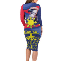Personalized Filipino Roots Philippines Heritage Long Sleeve Bodycon Dress
