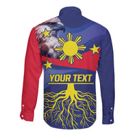 Personalized Filipino Roots Philippines Heritage Long Sleeve Button Shirt