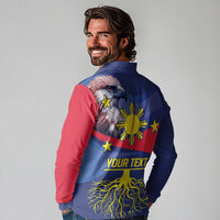 Personalized Filipino Roots Philippines Heritage Long Sleeve Polo Shirt