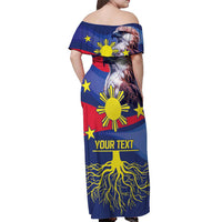 Personalized Filipino Roots Philippines Heritage Off Shoulder Maxi Dress