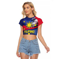 Personalized Filipino Roots Philippines Heritage Raglan Cropped T Shirt