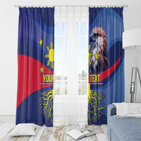 Personalized Filipino Roots Philippines Heritage Window Curtain