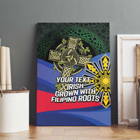 Personalized Irish Grown With Filipino Roots Canvas Wall Art