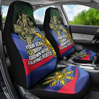 Personalized Irish Grown With Filipino Roots Car Seat Cover