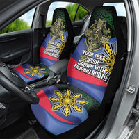 Personalized Irish Grown With Filipino Roots Car Seat Cover
