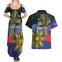 Personalized Irish Grown With Filipino Roots Couples Matching Summer Maxi Dress and Hawaiian Shirt