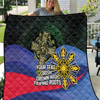 Personalized Irish Grown With Filipino Roots Quilt