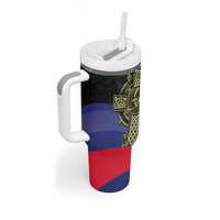Personalized Irish Grown With Filipino Roots Tumbler With Handle