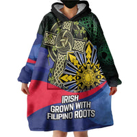 Personalized Irish Grown With Filipino Roots Wearable Blanket Hoodie