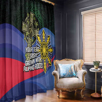 Personalized Irish Grown With Filipino Roots Window Curtain