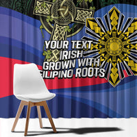 Personalized Irish Grown With Filipino Roots Window Curtain