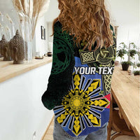 Personalized Irish Grown With Filipino Roots Women Casual Shirt