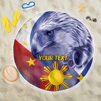 Personalized Philippines Eagle Week Beach Blanket Filipino Eagle with Flag Motif