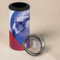 Personalized Philippines Eagle Week 4 in 1 Can Cooler Tumbler Filipino Eagle with Flag Motif