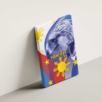 Personalized Philippines Eagle Week Canvas Wall Art Filipino Eagle with Flag Motif