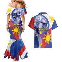 Personalized Philippines Eagle Week Couples Matching Mermaid Dress and Hawaiian Shirt Filipino Eagle with Flag Motif