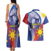 Personalized Philippines Eagle Week Couples Matching Tank Maxi Dress and Hawaiian Shirt Filipino Eagle with Flag Motif