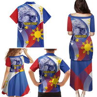 Personalized Philippines Eagle Week Family Matching Puletasi and Hawaiian Shirt Filipino Eagle with Flag Motif