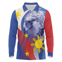 Personalized Philippines Eagle Week Long Sleeve Polo Shirt Filipino Eagle with Flag Motif