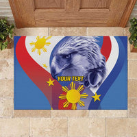Personalized Philippines Eagle Week Rubber Doormat Filipino Eagle with Flag Motif
