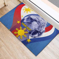 Personalized Philippines Eagle Week Rubber Doormat Filipino Eagle with Flag Motif