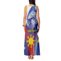 Personalized Philippines Eagle Week Tank Maxi Dress Filipino Eagle with Flag Motif
