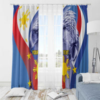 Personalized Philippines Eagle Week Window Curtain Filipino Eagle with Flag Motif