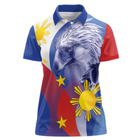 Personalized Philippines Eagle Week Women Polo Shirt Filipino Eagle with Flag Motif