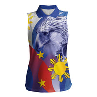 Personalized Philippines Eagle Week Women Sleeveless Polo Shirt Filipino Eagle with Flag Motif
