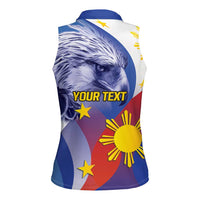 Personalized Philippines Eagle Week Women Sleeveless Polo Shirt Filipino Eagle with Flag Motif