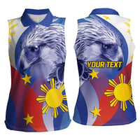 Personalized Philippines Eagle Week Women Sleeveless Polo Shirt Filipino Eagle with Flag Motif