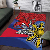 Personalized Welsh Grown With Filipino Roots Area Rug