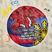 Personalized Welsh Grown With Filipino Roots Beach Blanket