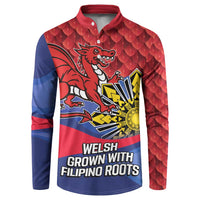 Personalized Welsh Grown With Filipino Roots Button Sweatshirt