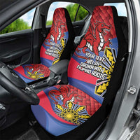 Personalized Welsh Grown With Filipino Roots Car Seat Cover