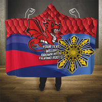 Personalized Welsh Grown With Filipino Roots Hooded Blanket