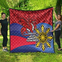 Personalized Welsh Grown With Filipino Roots Quilt