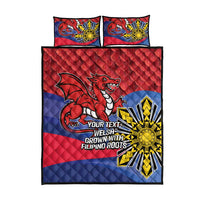 Personalized Welsh Grown With Filipino Roots Quilt Bed Set