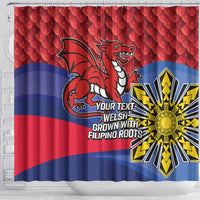 Personalized Welsh Grown With Filipino Roots Shower Curtain